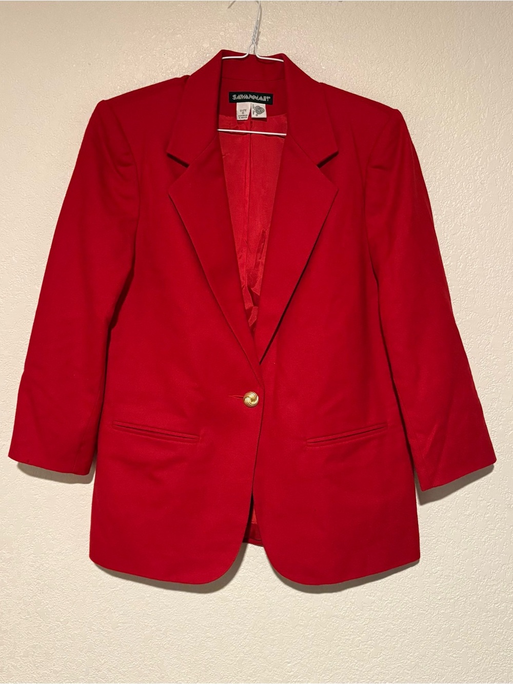 Savannah Red Single-Button Women's Blazer